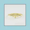 Cluster Ringe Schmuck Mode Honig Biene Solide 18 Karat Gold Zinklegierung Material Beautif Womans Ring Mix Farbe Drop Lieferung 2021 FK8Ep