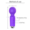 NXY Small & Intense Wand Vibrator - Rechargeable AV Bullet Vibrator, 20 Pattern Mini Personal Sex Massager, Quiet Waterproof 0426