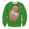 Men Women Santa Ugly Christmas Sweater 3D Grappige Grapte herfst Winter Nieuwigheid Sweatshirt Sweater Holiday Kerstmis Jumpers Tops L220801