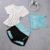 3 stycken yoga uppsättning kläder sportkläder för kvinnor TRACKSUIT Fitness kläder sport shorts gym träning crop top bra girl run kostym 220330