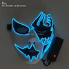 Glow Party Cosplay Mask Neon Mask LED Mask Masker Masque Masquerade Party Maskers Led Light Up Props Glow in the Dark Costume Supplies 220716