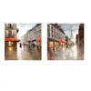 Paris City Street Eiffel Tower Landscape Oil Painting on Canvas Posters and Prints Nordic Pop Art Wall Picture For Living Room