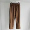 Topy Zimowe Fleece PU Leather Pant High Waist Proste Solidne Kolor Spodnie Spodnie Streetwear 220325