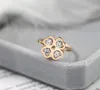 Cluster Rings 2022 Fashion Swiveling Flower Rose Gold Color Woman Gift Party Titanium Steel Jewelry Top Quality Not FadeCluster ClusterClust