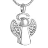 Pendant Necklaces Angel Cremation Urn Ash Necklace Women Wholesale Top Quality Stainless Steel Attractive Design Shiny Rhinestone CMj9129Pen
