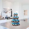 Autres fournitures de fête de fête acrylique Cupcake Stand Dessert Stands tour détachable rond affichage pour mariage anniversaire