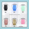 Mugs Drinkware Kitchen Dining Bar Home Garden Ll Baby Sippy Cup 8 Colors Diamond Shaped Stainless Steel Mug Insated Kids With H Dhwhm