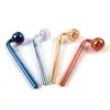 5 Inch Electroplated Smoking Pipes Hookah Tobacco Glass Hand Pipe Colored Mini Smoking Accessories For Oil Dab SW133