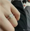 Gerçek 925 STERLING Gümüş CZ Elmas Ring Logo Orijinal Kutu Fit Stili 18K Altın Alyans Nişan Mücevherleri Yan Taşlarla Kadınlar İçin Q060744629828