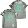 Chen37 Men High School Athens 10 Joe Burrow Football Jersey Team Color Gray Breatable All Sitched Sport Cotton Genident