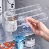 Hooks & Rails Refrigerator Storage Rack Fridge Layered Separator Shelf PS Multifunction Transparent Desktop Organizer Save SpaceHooks