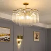 Wohnzimmer Kronleuchter Lampe Postmoderne minimalistische Atmosphäre Zimmer Schlafzimmer Licht Luxus Designer Kristallglas Kronleuchter