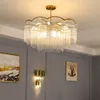 Living room chandelier Lamp post modern minimalist atmosphere room bedroom light luxury designer crystal glass chandeliers