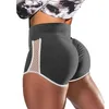 Kvinnor Hög midja Yoga Shorts Side Hollow Out Sport Gym Leggings Jogger Push Up Workout Tights Kort byxor Solid Pajama Sommar Y220417