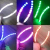Cílios falsos 1Pair LED luz impermeável unisex brilhante maquiagem encantadora para o clube de festa Halloween