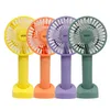 Ny Electric Hand Fan Mini Portable Ladda USB med Battery1200mAh stark vind för skrivbordsgolv Standing Cooling Ventilador Fans