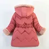 2021 Winter Girls Down Jacket Jackets Thick Warm Outerwear Jackets Children Clothes 6-10 Years Fashion Girl Plush Hooded Outerwear J220718