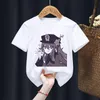 T-shirty Summer Funny Boy Kid Kid Children Anime Prezent Prezent małego dziecka harajuku swobodne ubrania upuszcze