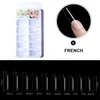 Valse nagels 100 stuks van boxed Franse Fals Nail Tips Art Techniques Transparante Coffin Half Cover Super lang,