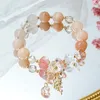 Brins de perles 2022 brassard couleur bonbon pierre Bracelet fleur feuille pendentif cristal printemps/été voyage vacances Style Lars22