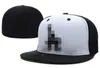 Los Angeles Men's Team Baseball Full Ferm Cap Women Navy Blue Red KC LA Letter Gorras Bones Men Femmes décontractées Sport extérieur Flat Hats Fitted H23