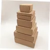 50 Teile/los Geschenkbox kraftpapier Schmuckschatullen Leere Tragetasche Schmuck Zubehör Verpackung Handgemachte Karton Display Papierboxen 220727