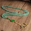 Brins de perles de haute qualité perles rondes en aventurine verte prière islamique pierre musulmane TasbihBeaded Lars22