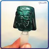 14mm nero verde trasparente Ciotole di vetro Accessori per fumatori Narghilè Tubi dell'acqua Bicchiere di vetro Bong Shisha Dab Rigs