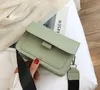 Spring new ins all match wide shoulder strap small square bag retro single hand bag women branded handbag luxury