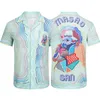 Designer de luxe chemises hommes mode géométrique impression chemise de bowling Hawaii Floral chemises décontractées hommes coupe ajustée à manches courtes Casablanca