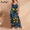 NoisyDesigns Boho Women Long Dress Sleeveless Summer Sundress V Neck Beach Party Women Casual Robe Femme Plus Size Dropship 220627