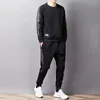 Men's Tracksuits Plus 8XL-M 2022 Fashion Spring Autumn Casual Sports Sweater Suit Men's Long-sleeved Set O-neck Hoodies Cropped PantsMen