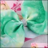 104Colors Baby Girls Bow Clips Clips Mermaid Clover Flamingo Print Аксессуары Барьерки Детские 8 дюймов Головной уборные луки с зажимом Drop Доставка 2