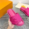 Zwembad kussen comfort sandalen ontwerper slippers dames muilezel slipper dame nylon schoenen riem mannen lederen sandaal zonsondergang vlakke dia met bo