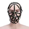 Nxy Sm Bondage Cross Leather Headgear Head Cover Bdsm Mask Adult sex toys Sexyshop Sexy Sm Products Beauty Health 220423