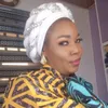 民族服アフリカのヘッドチの最新aso oke auto gele gearすでにキャップナイジェリアの結婚式の女性編組ターバンターナンの女性の頭のラップ