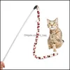 Cat Toys Leveringen Pet Home Garden Creative Plastic Kitten Interactieve sticks Grappige visstaaf Game Wand Stick Toy Drop Delivery 2