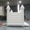 زفاف الفناء قابلة للنفخ الحارس الأبيض قلعة نطاطية الاستخدام التجاري الاستخدام القفز سرير 10x10ft في الهواء الطلق.