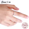 Pierścionki ślubne Somi l Ia oryginalne 925 srebrne srebrne palec cyrkonowe pierścionki palców cyrkonu dla kobiet w ślubie stwierdzenie zaręczynowe biżuteria Anel SML1134 230206