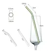 wholesale 7 8 colorful straight and bend glass drinking straws pipette ecofriendly baby milk juice reusable glass straw bar party C0525P24