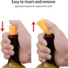 Snabbleveransstångverktyg Återanvändbara silikonvinstoppare glittrande dryckesflaskor med grepptopp för att hålla vinet färska professionella Fizz Saver Toppers