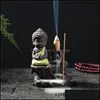 Doftlampor hem dofter dekor trädgård keramik bakflöde rökelse brännare lila sand buddha berg och floder aromaterapy ugn fu
