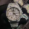 20232022 Mosang Stone Diamond Watch Customization kan passera TT för Mens Automatic Mechanical Movement Waterpro