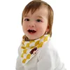 Blankets & Swaddling Baby Eating Saliva Towel Children Concealed Buckle Double Printed Cotton Triangle Scarf Bib Custom Wholesale