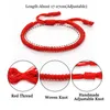 Perles Strands Tibétain Tressé Couple Bracelet Lucky Red String Tissés À La Main Noeuds Hommes Femmes Bracelets Bracelets Prière Corde Ami Bijoux