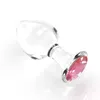 3 Sizes Transparent Glass Anal Butt Plug Masturbator Vagina Stimulate Ball Smooth Dildo Vibrator Gay sexy Toys