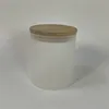 6 Unzen Sublimationsglas-Kerzenhalter Thermotransfer-Kerzengefäß mit Bambusdeckel Wärmedruckhalter Großhandel A02