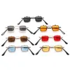 Steampunk Sunglasses Personality Flip-Up Sun Glasses Unisex Anti-UV Spectacles Alloy Frame Eyeglasses Simplity Square Eyewear Ornamental