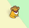 Cowboy Cats Pin de esmalte personalizado Chapéu de animal engraçado Broches de camisa bolsa de lapela