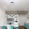 Pendant Lamps Modern LED Lamp Black/White Nordic Hanging Light Creative Note For Bar Table Kitchen Island Dining RoomPendant